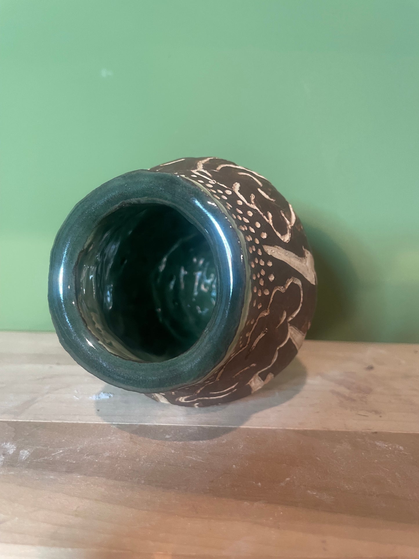 Handbuilt Vase - Lightning Bolts