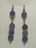 Wampum Coin Bead Dangle Earrings