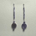 Wampum Bead Dangle Earring with coin bead pendant