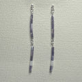 Wampum Bead Strand Dangle Earrings