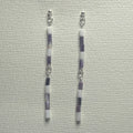 Wampum Bead Strand Dangle Earrings