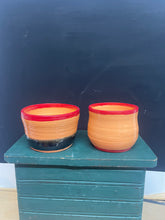 Load image into Gallery viewer, Tangerine Colored Porcelain Planter
